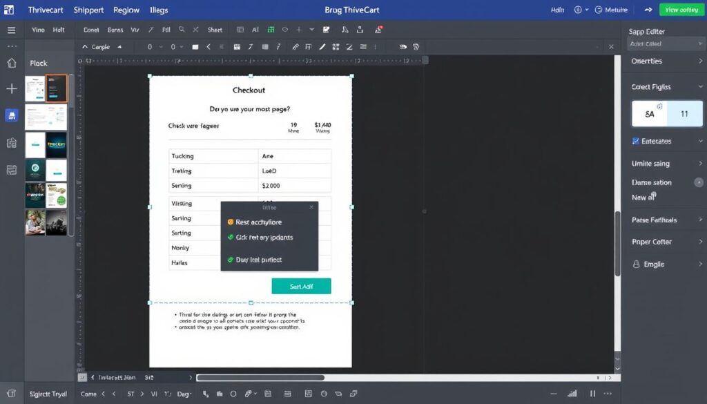 ThriveCart's intuitive drag-and-drop editor interface