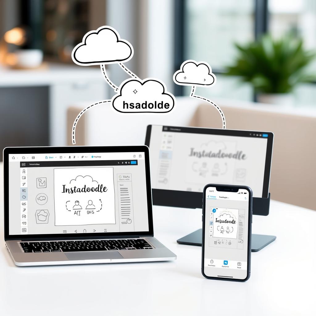 Cloud-based access to Instadoodle.com from multiple devices