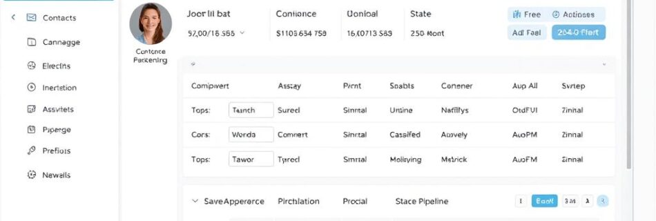 Go High Level CRM interface showing contact management and pipeline features
