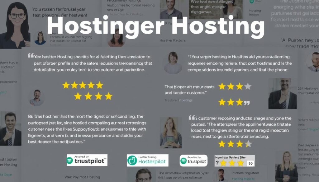 Hostinger Hosting customer testimonials and ratings display