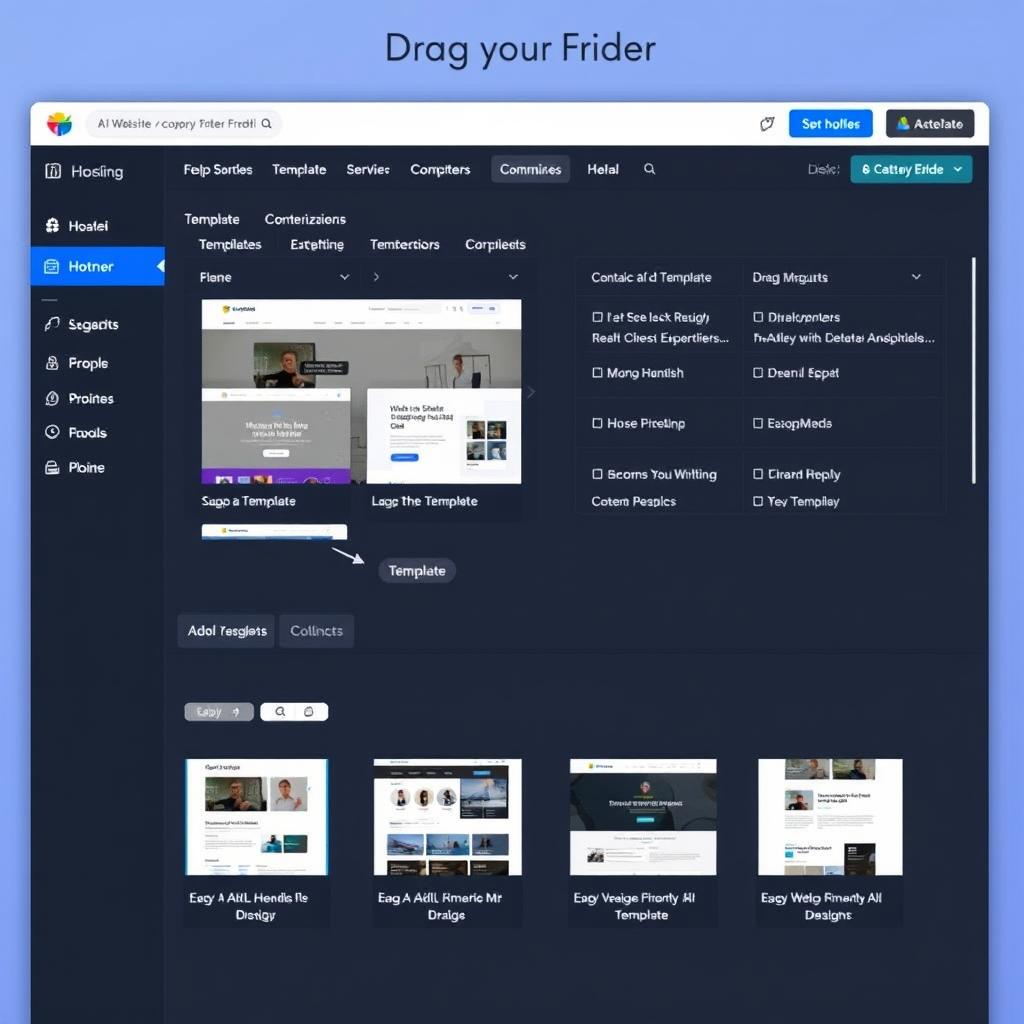 Hostinger Hosting website builder interface