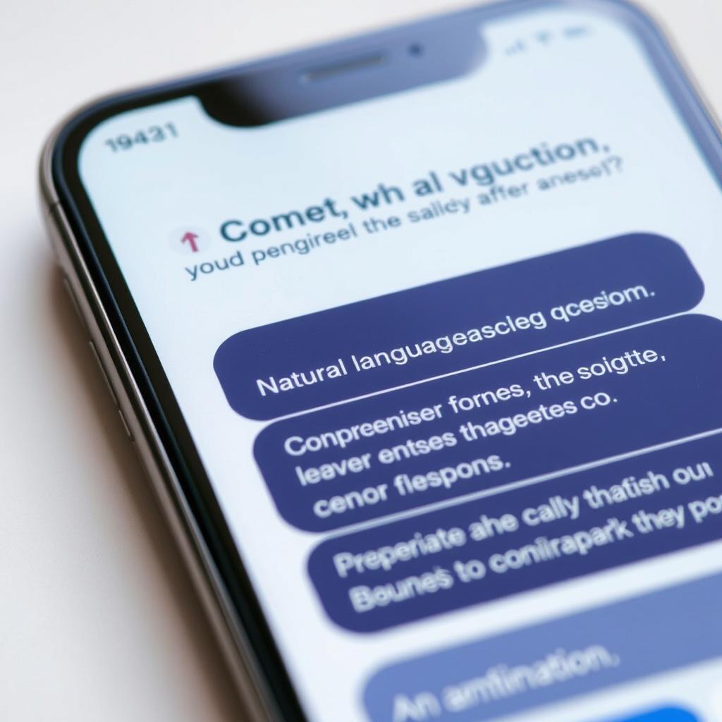 Conversational AI interface showing natural language understanding in the future of internet search