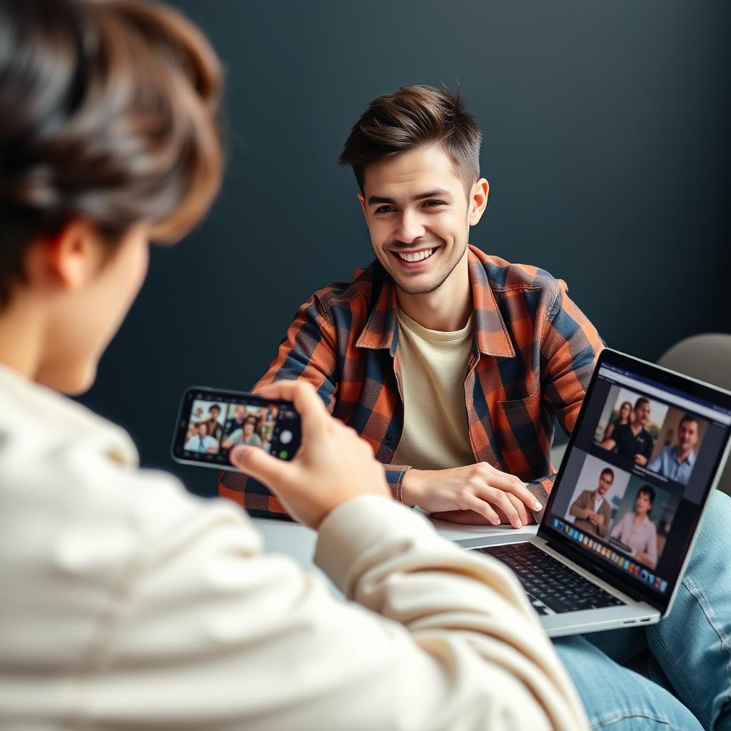 Content creator planning posts across multiple platforms