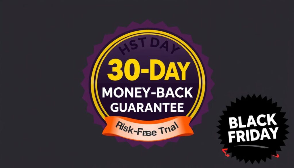 Hostinger's 30-day money-back guarantee badge during Black Friday Sale