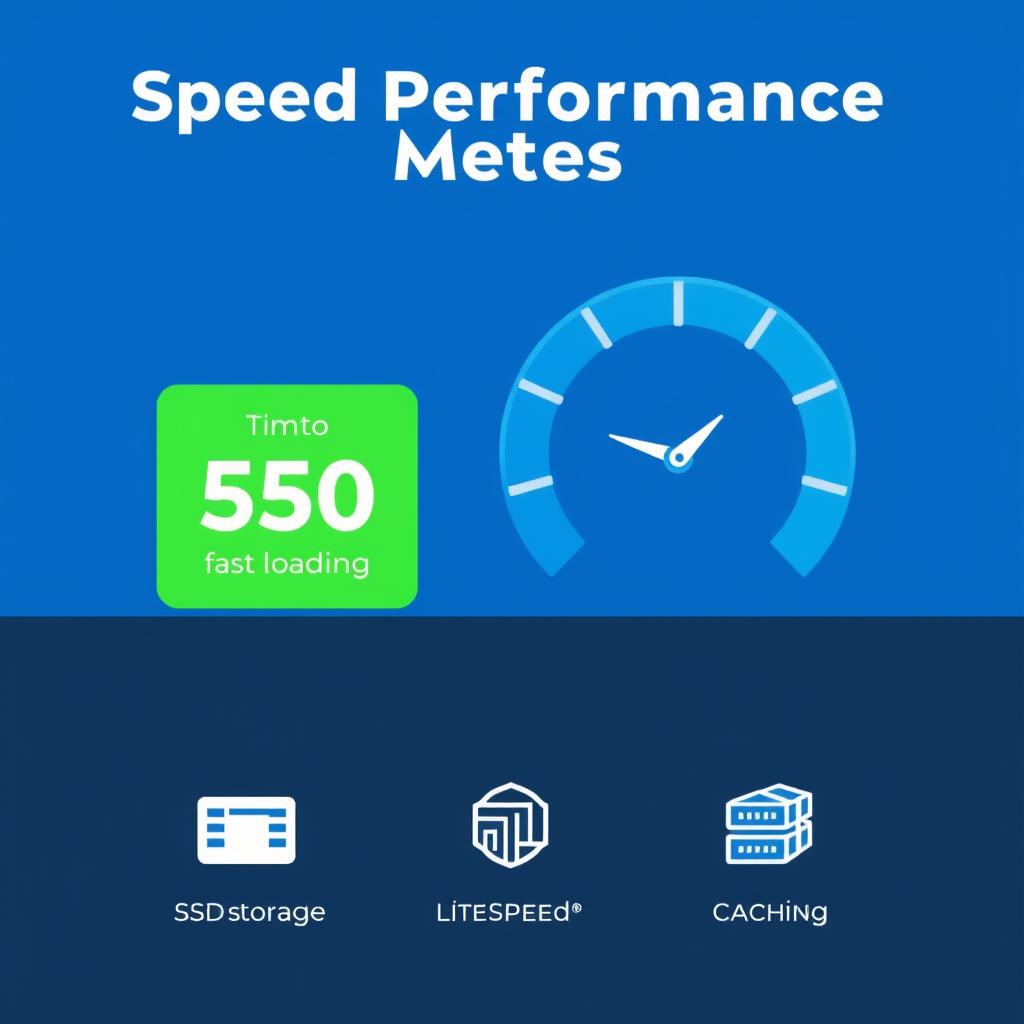 Hostinger's speed performance metrics showing fast loading times