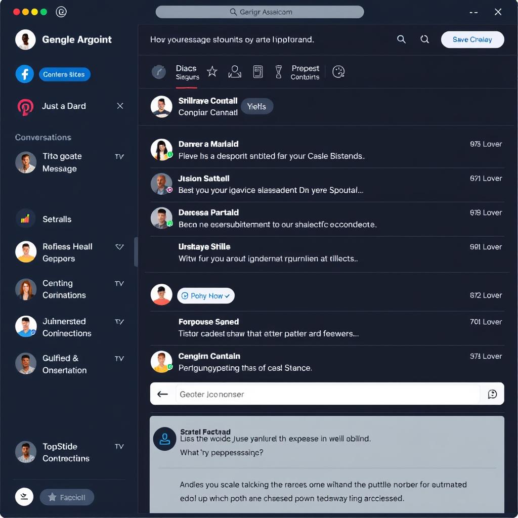 Social inbox showing unified message management across platforms