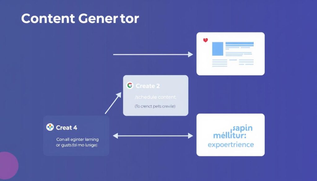 Three-step process of Content Generator workflow